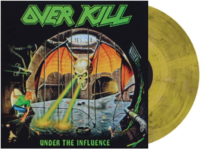 Overkill 'Under The Influence' LP Yellow Black Marble Vinyl