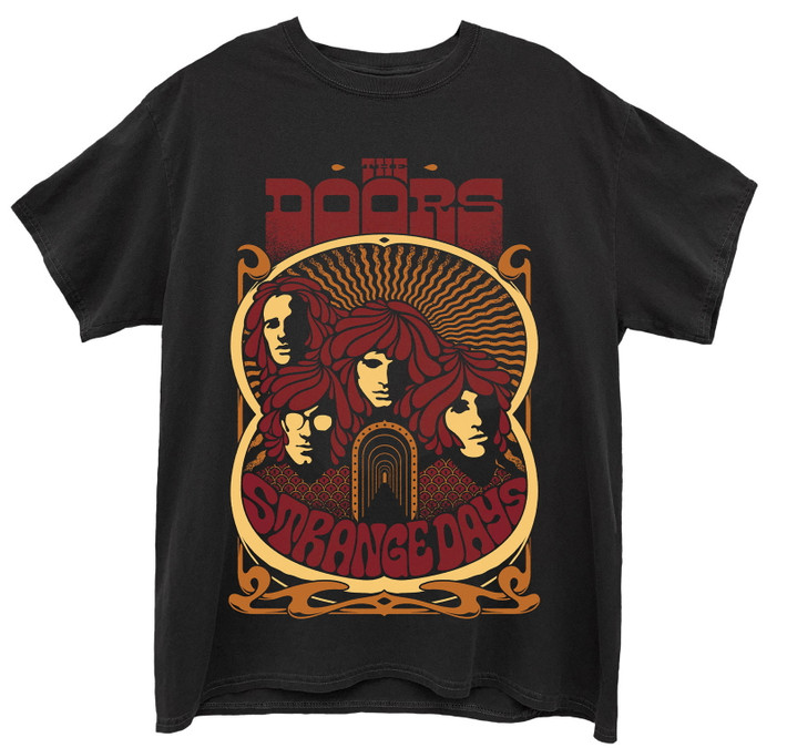 The Doors 'Strange Days Vintage Poster' (Black) T-Shirt