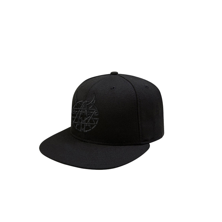 Disturbed 'Icon & Logo' (Black) Snapback Cap