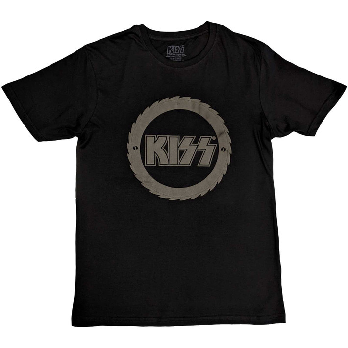 Kiss 'Buzzsaw Logo' (Hi Build) (Black) T-Shirt