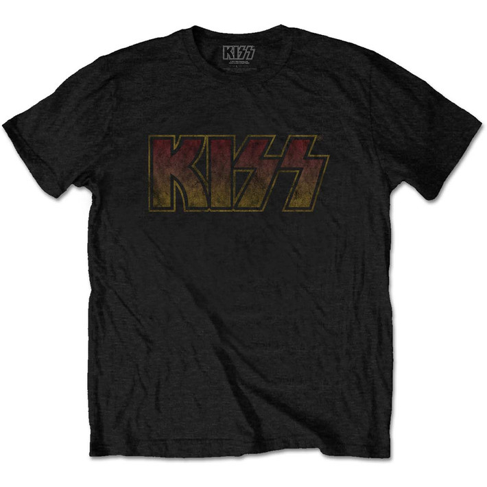 Kiss 'Vintage Classic Logo' (Black) T-Shirt