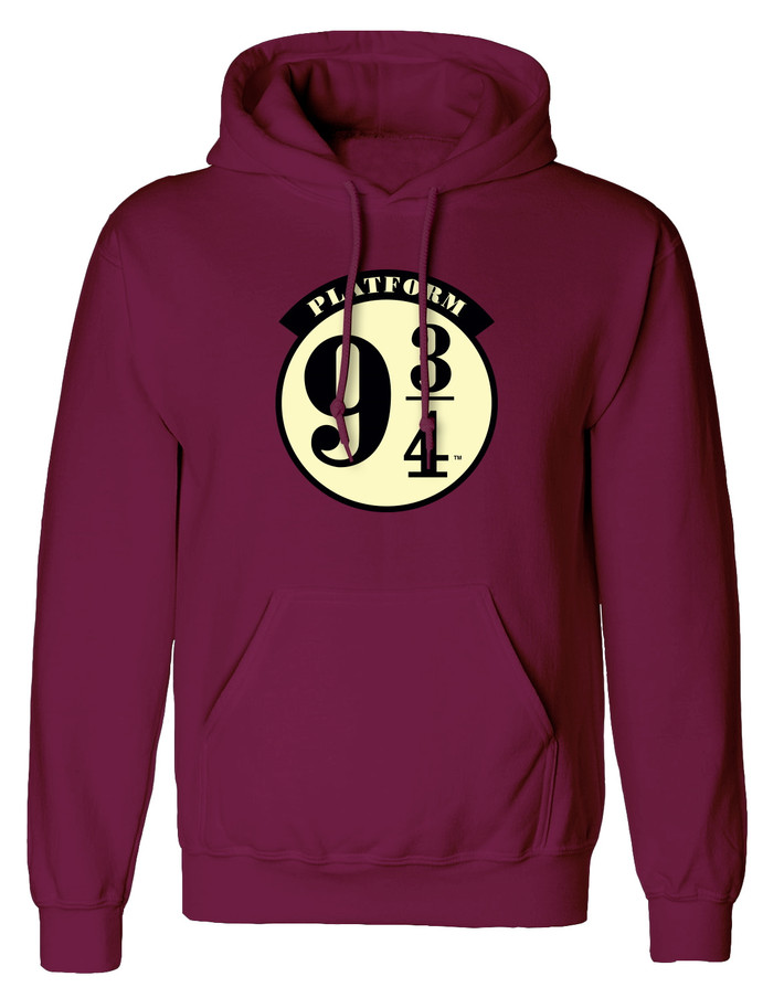 Harry Potter 'Platform 9 And 3 Quarters' (Burgundy) Pull Over Hoodie