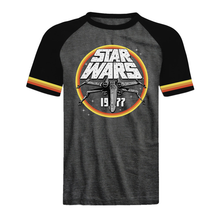 Star Wars '1977 Circle' (Grey) Raglan Baseball Shirt