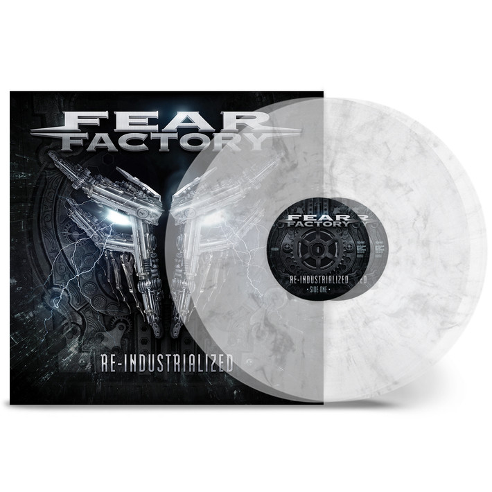 Fear Factory 'Re-Industrialized' 2LP Clear Silver Marbled Vinyl