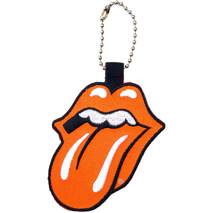 The Rolling Stones 'Orange Classic Tongue' Patch Keyring