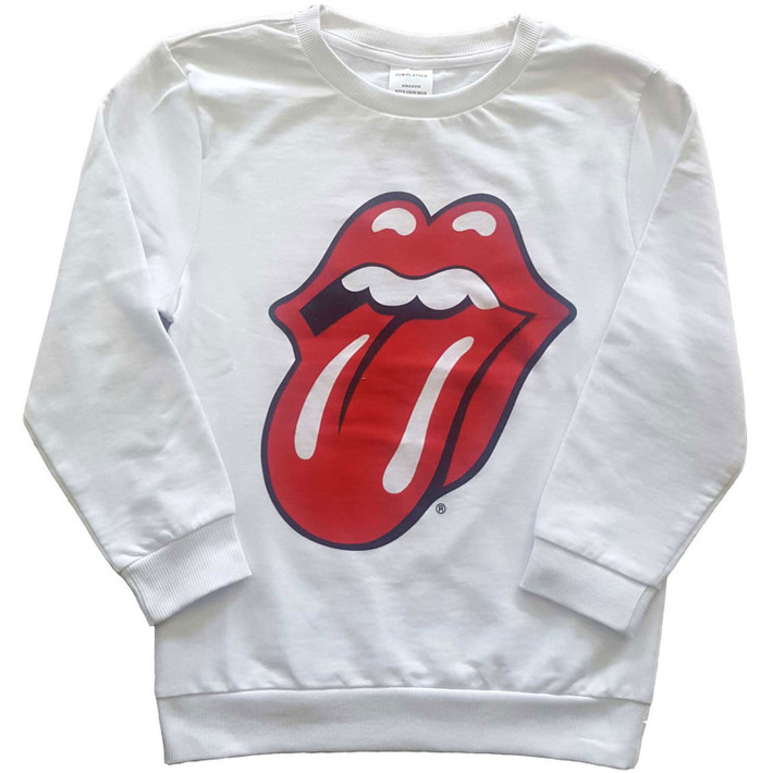 The Rolling Stones 'Classic Tongue' (White) Kids Sweatshirt