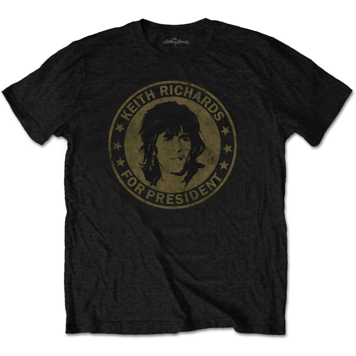 The Rolling Stones 'Keith For President' (Packaged Black) Kids T-Shirt