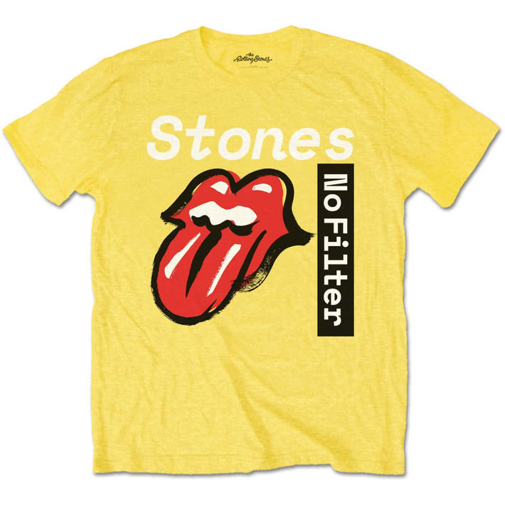 The Rolling Stones 'No Filter Text' (Yellow) Kids T-Shirt