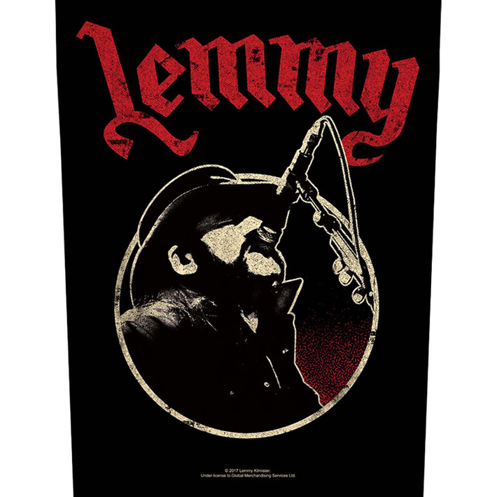 Motorhead 'Lemmy Microphone' (Black) Back Patch