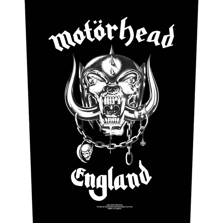 Motorhead 'England' (Black) Back Patch
