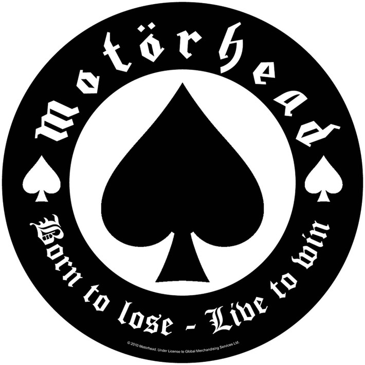 Motorhead 'Born To Lose' (Black) Back Patch