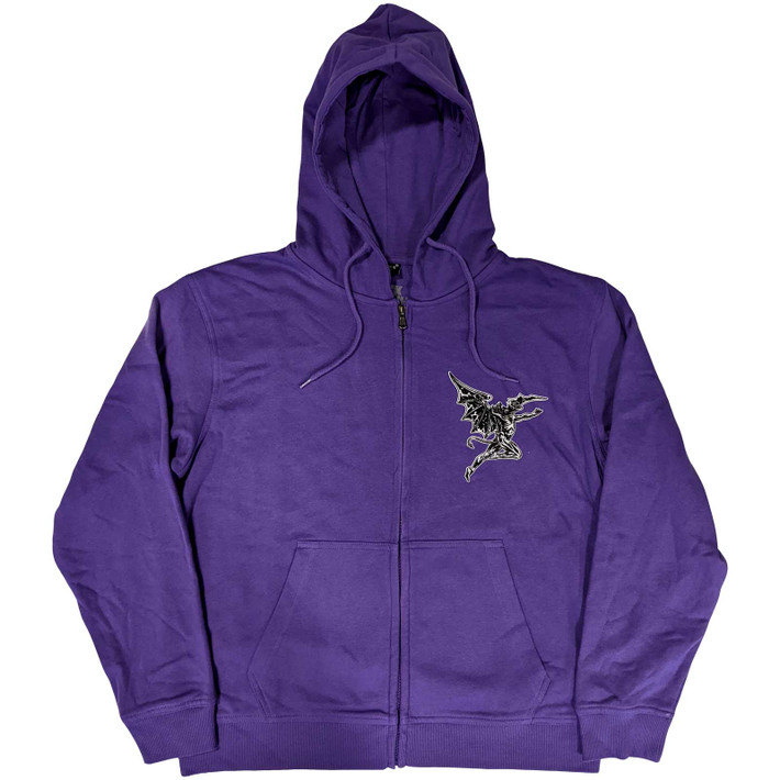 Black Sabbath 'Henry Pocket Logo' (Purple) Zip Up Hoodie