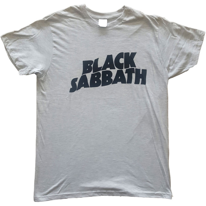 Black Sabbath 'Black Wavy Logo' (Grey) T-Shirt