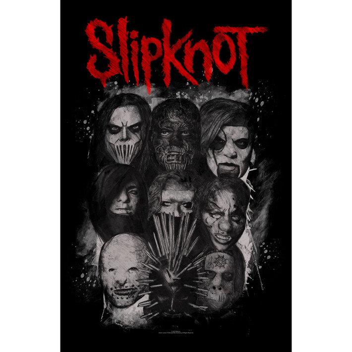 Slipknot 'Masks' Textile Poster