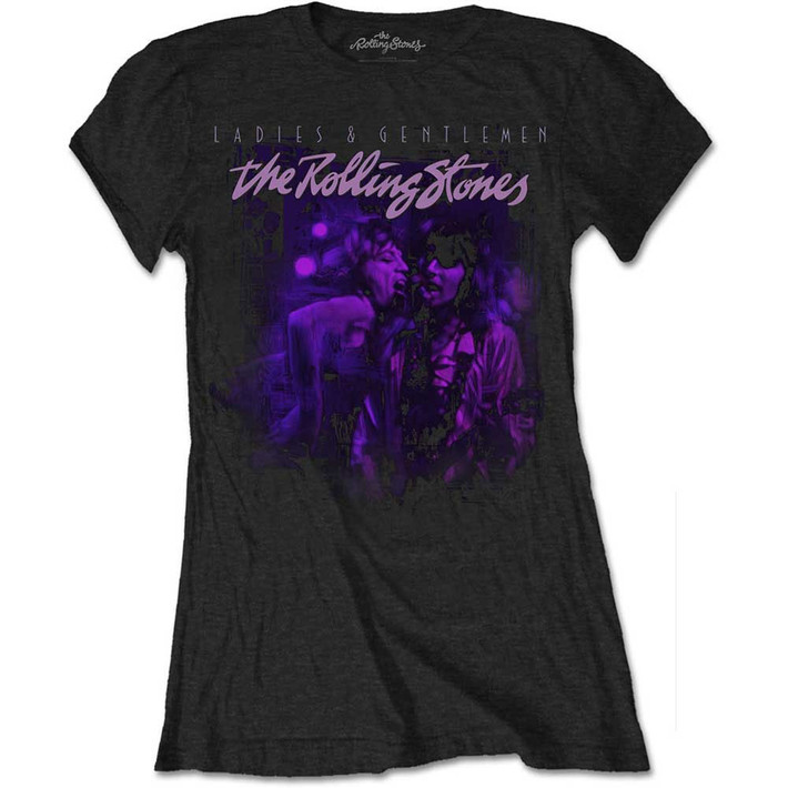 The Rolling Stones 'Mick & Keith Together' (Black) Womens Fitted T-Shirt