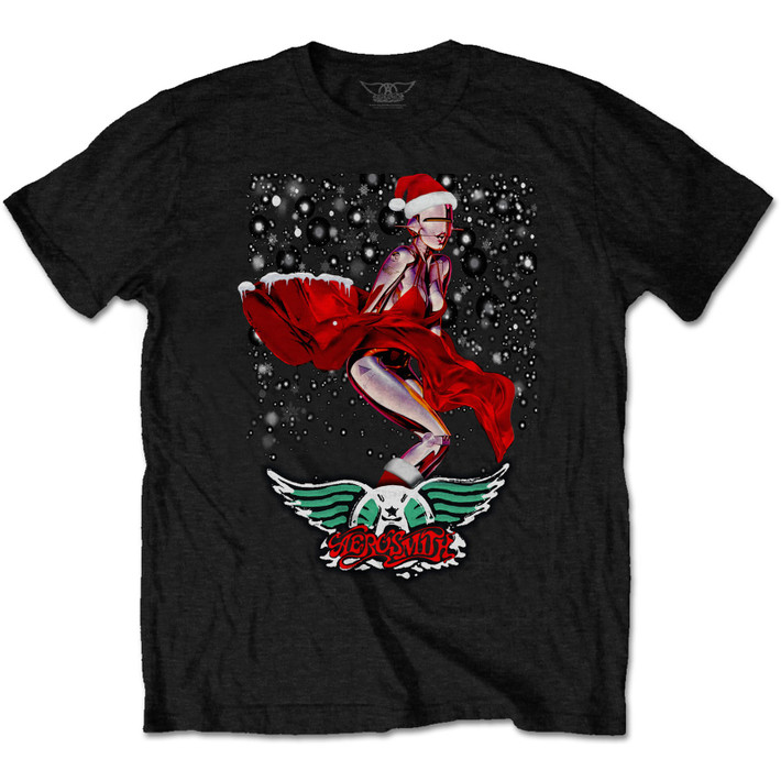 Aerosmith 'Robo Santa' (Black) T-Shirt