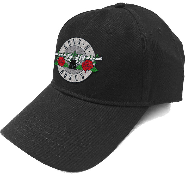 Guns N' Roses 'Silver Circle Logo' (Black) Baseball Cap