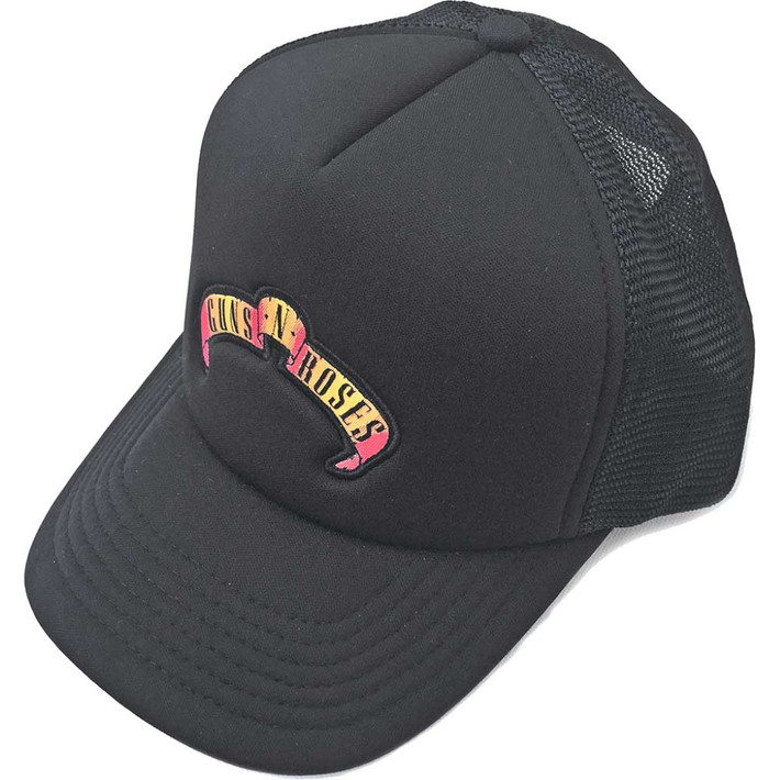 Guns N' Roses 'Scroll Logo' (Black) Trucker Cap