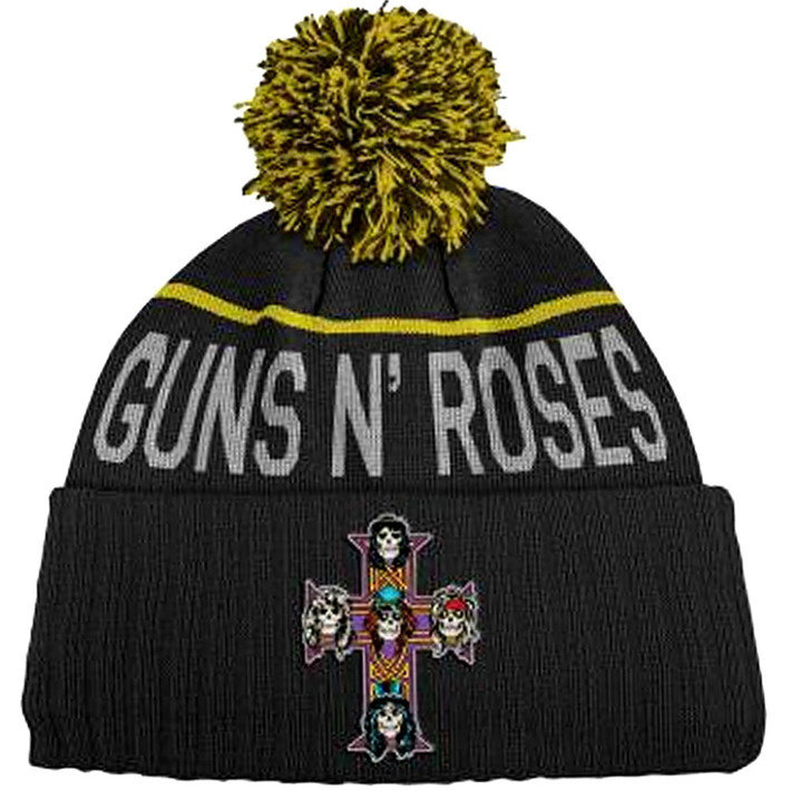 Guns N' Roses 'Cross' (Black) Beanie Hat