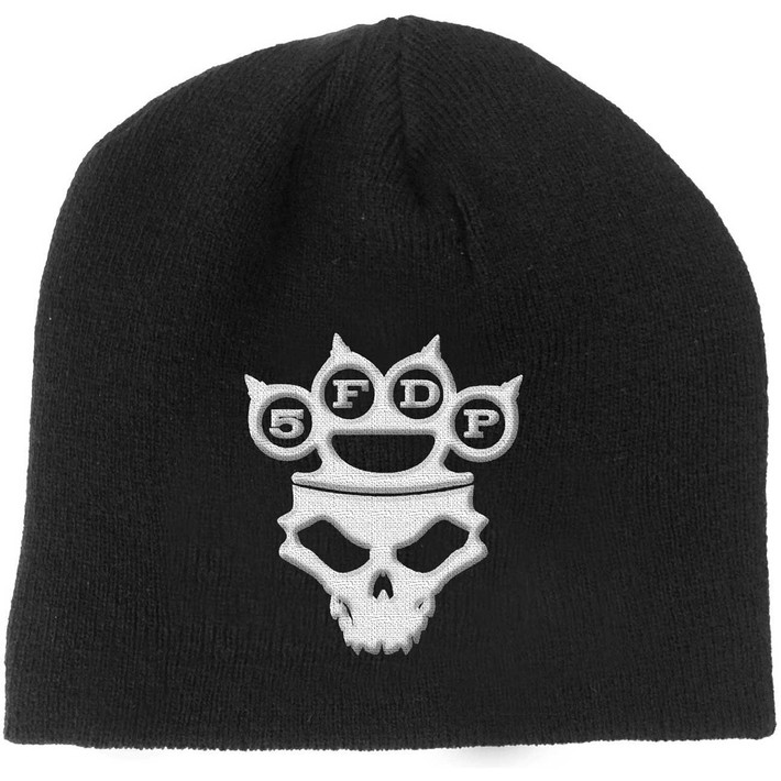 Five Finger Death Punch 'Knuckle Duster Logo & Skull' (Black) Beanie Hat