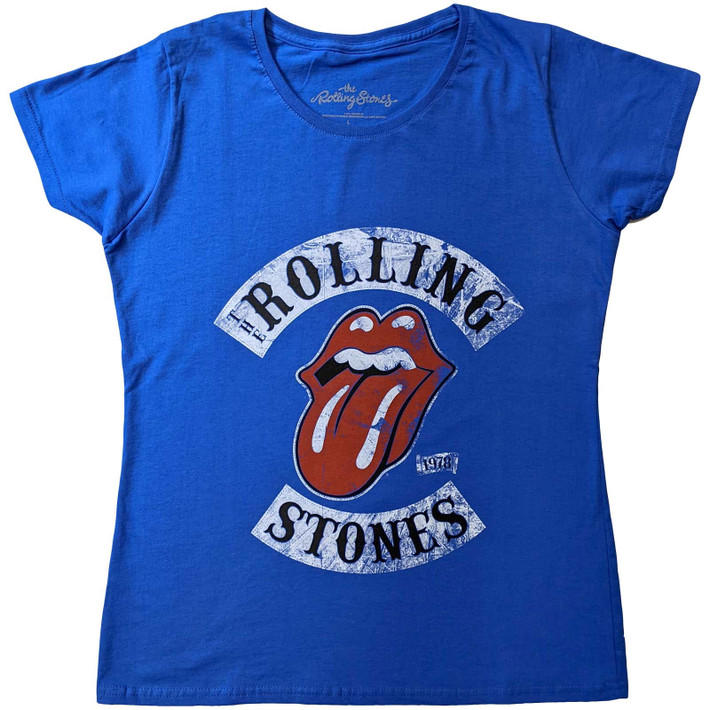 The Rolling Stones 'Tour 78' (Blue) Womens Fitted T-Shirt