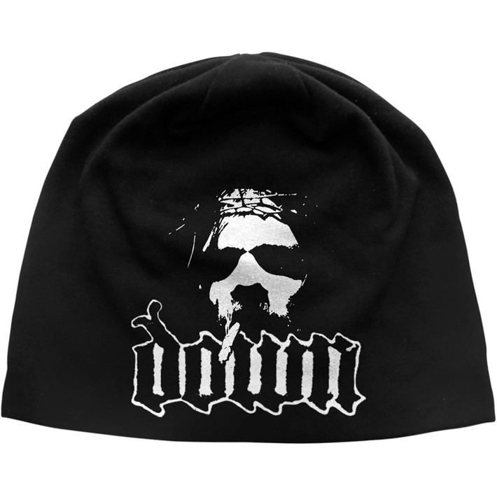 Down 'Logo & Face' (Black) Beanie Hat