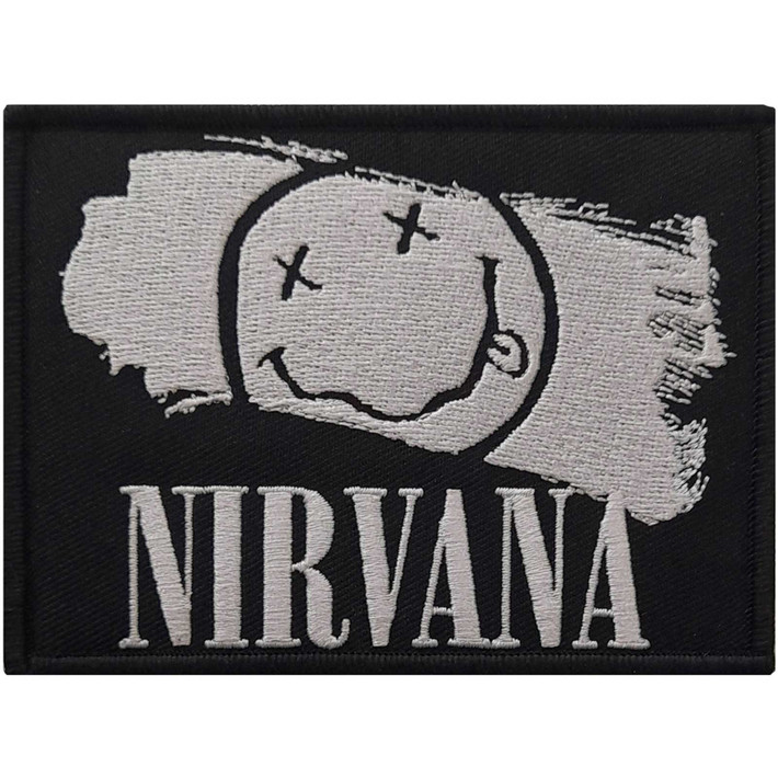 Nirvana 'Happy Face Paint' (Iron On) Woven Patch