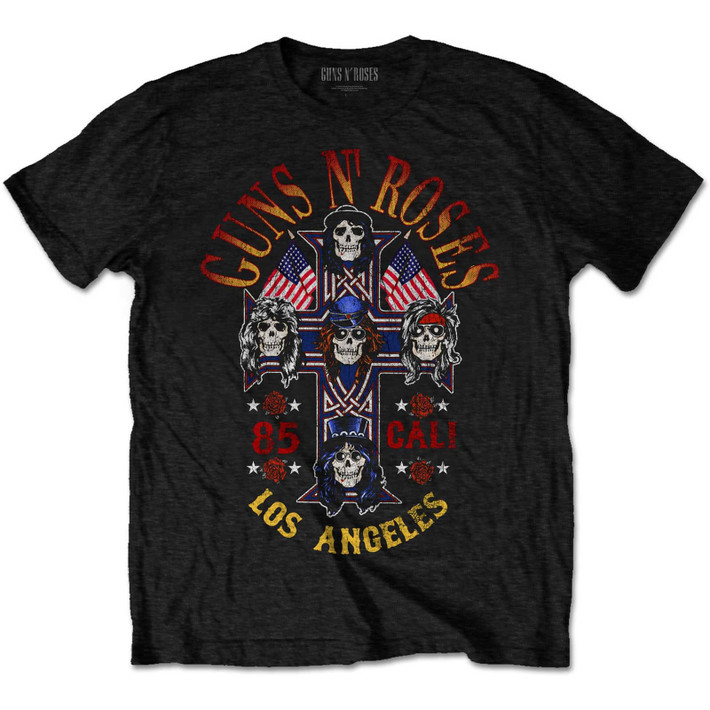 Guns N' Roses 'Cali 85' (Black) T-Shirt