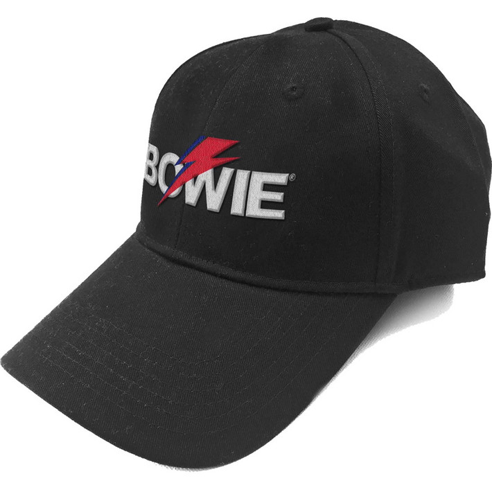 David Bowie 'Aladdin Sane Bolt Logo' (Black) Baseball Cap