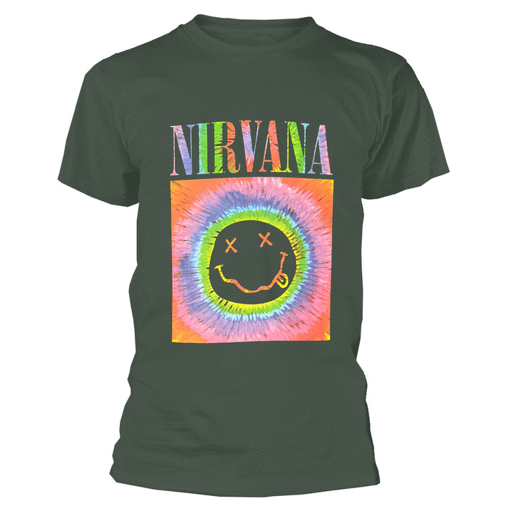 Nirvana 'Happy Face Glow Box' (Green) T-Shirt