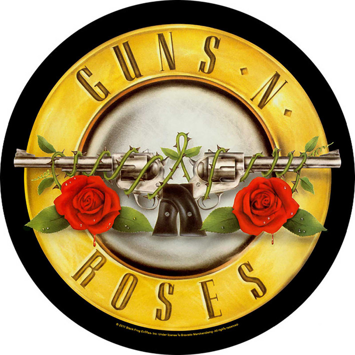 Guns N' Roses 'Bullet Logo' (Black) Back Patch