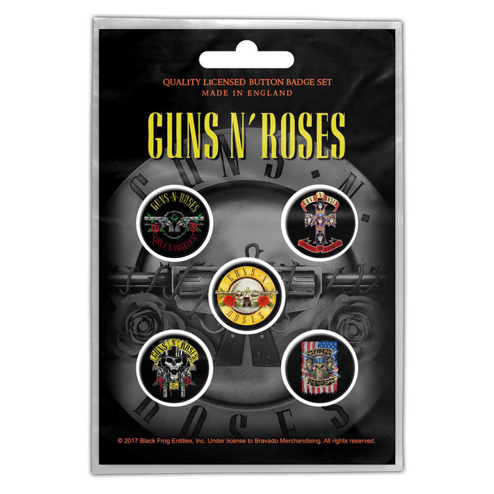 Guns N' Roses 'Bullet Logo' Button Badge Pack