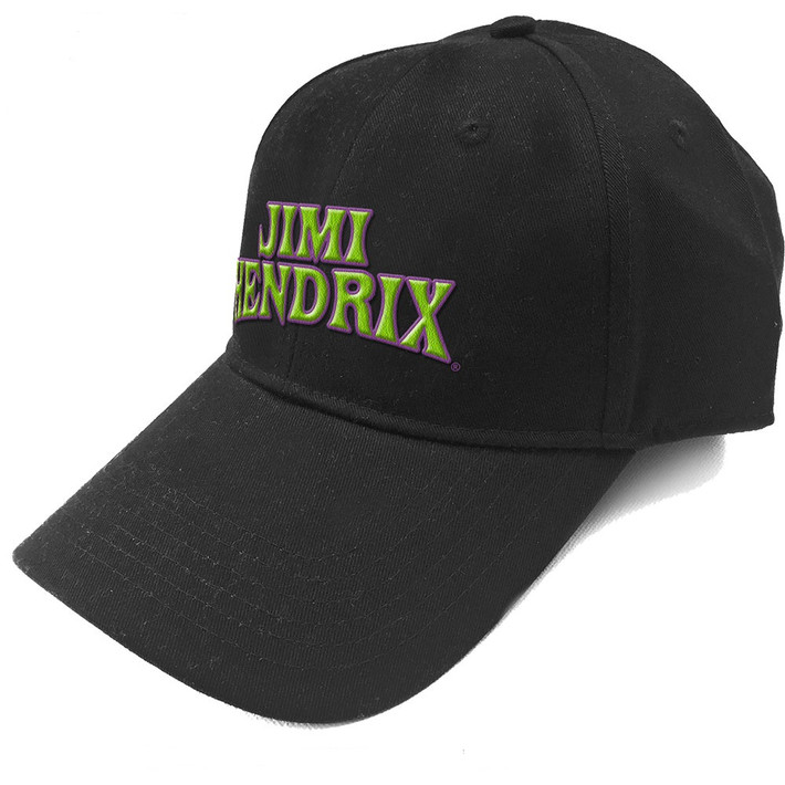 Jimi Hendrix 'Arched Logo' (Black) Baseball Cap