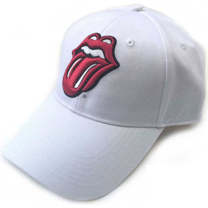 The Rolling Stones 'Classic Tongue' (White) Baseball Cap