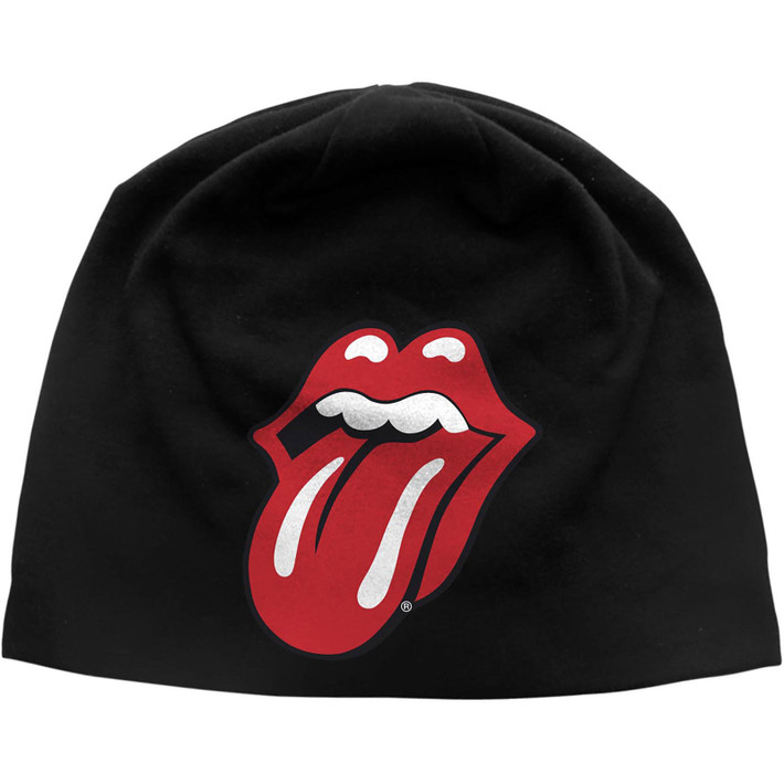 The Rolling Stones 'Tongue' (Black) Beanie Hat