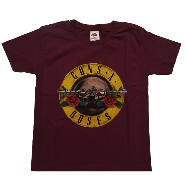 Guns N' Roses 'Classic Logo' (Maroon) Kids T-Shirt