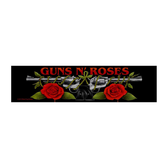 Guns N' Roses 'Logo/Roses' (Black) Strip Patch