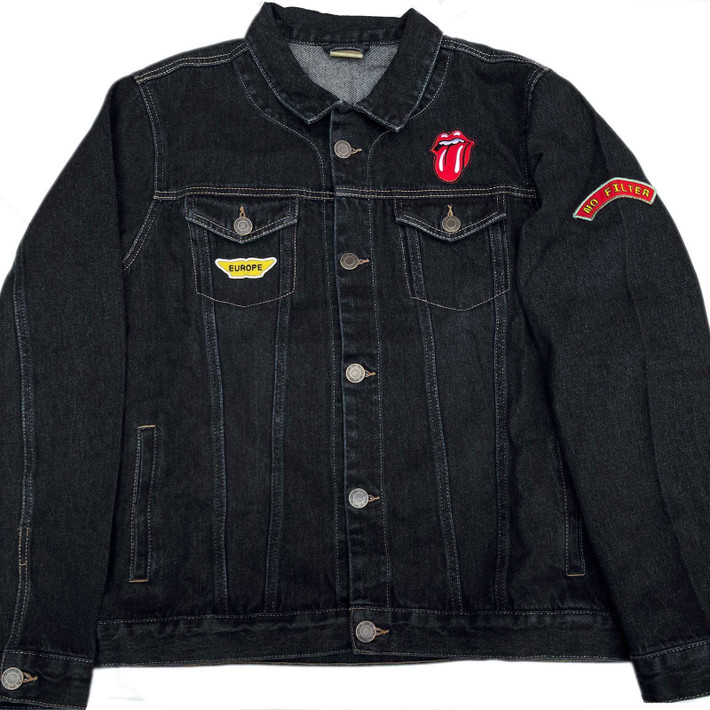 The Rolling Stones 'Sympathy' (Blue) Denim Jacket Front