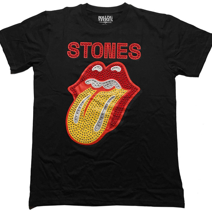The Rolling Stones 'Dia Tongue Diamante' (Black) T-Shirt