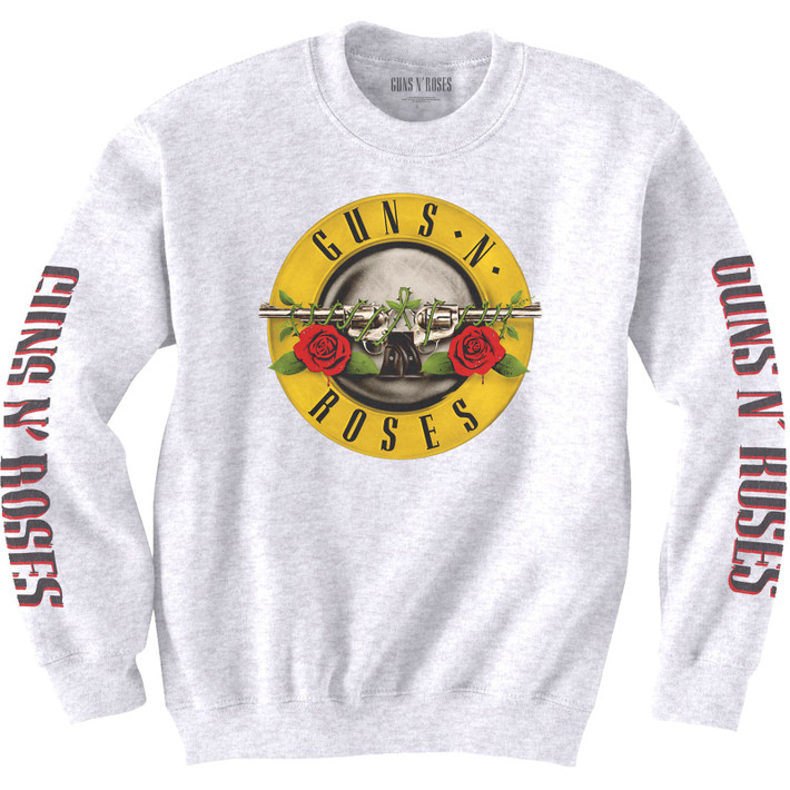 Guns N' Roses ' Classic Text & Logos' (White) Sweatshirt