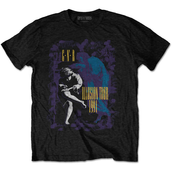 Guns N' Roses 'Illusion Tour '91' (Black) T-Shirt