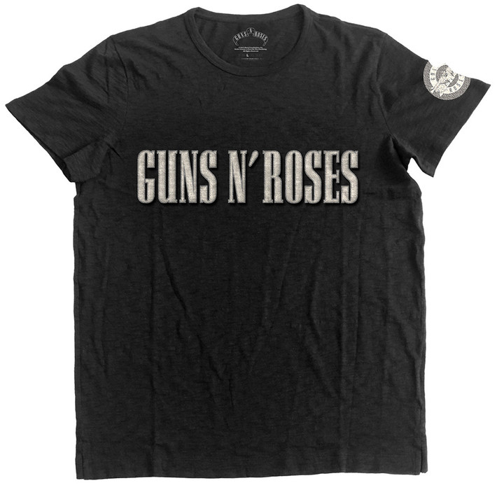 Guns N' Roses 'Logo & Bullet Circle' (Black) T-Shirt