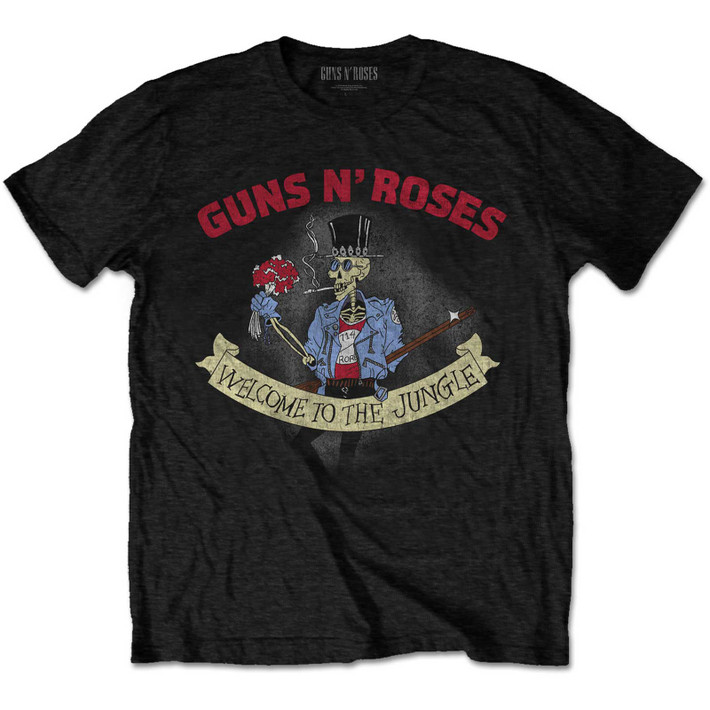 Guns N' Roses 'Skeleton Vintage' (Black) T-Shirt
