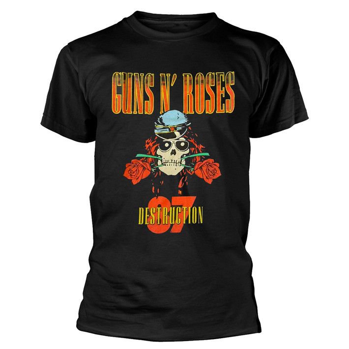Guns N' Roses 'UK Tour '87' (Black) T-Shirt