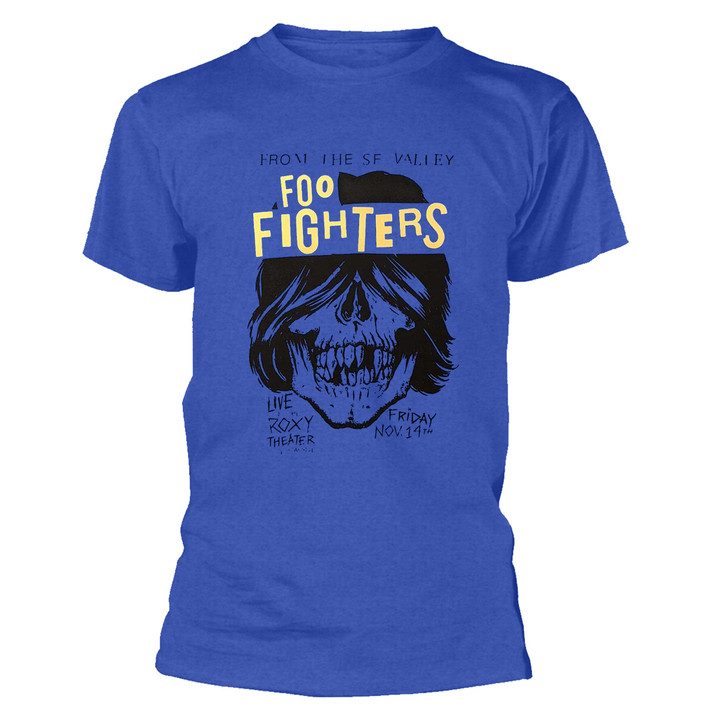 Foo Fighters 'Roxy Flyer' (Blue) T-Shirt