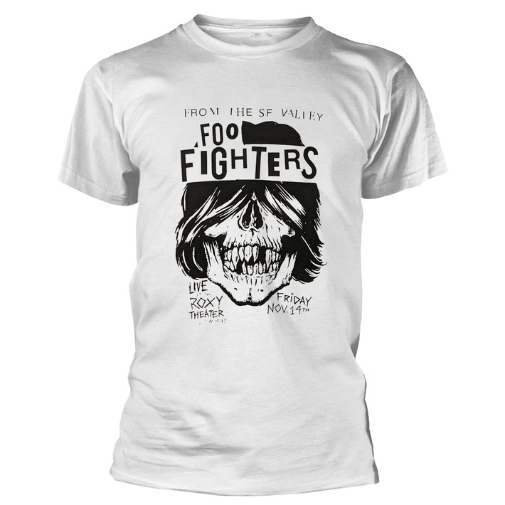 Foo Fighters 'Roxy Flyer' (White) T-Shirt