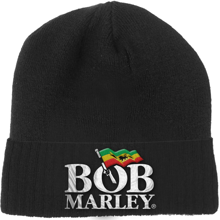 Bob Marley 'Logo' (Black) Beanie Hat