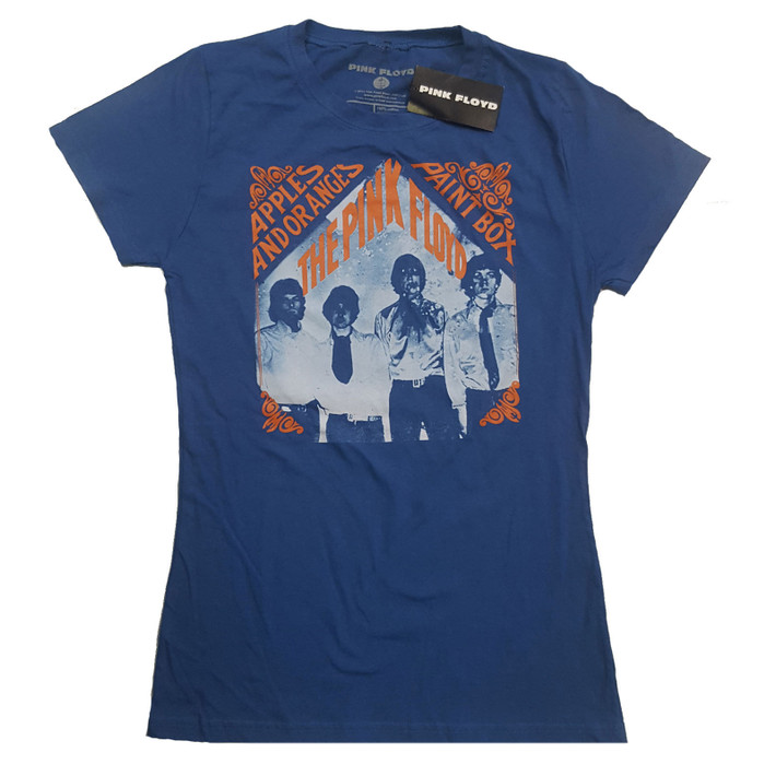 Pink Floyd 'Apples & Oranges' (Blue) Womens Fitted T-Shirt