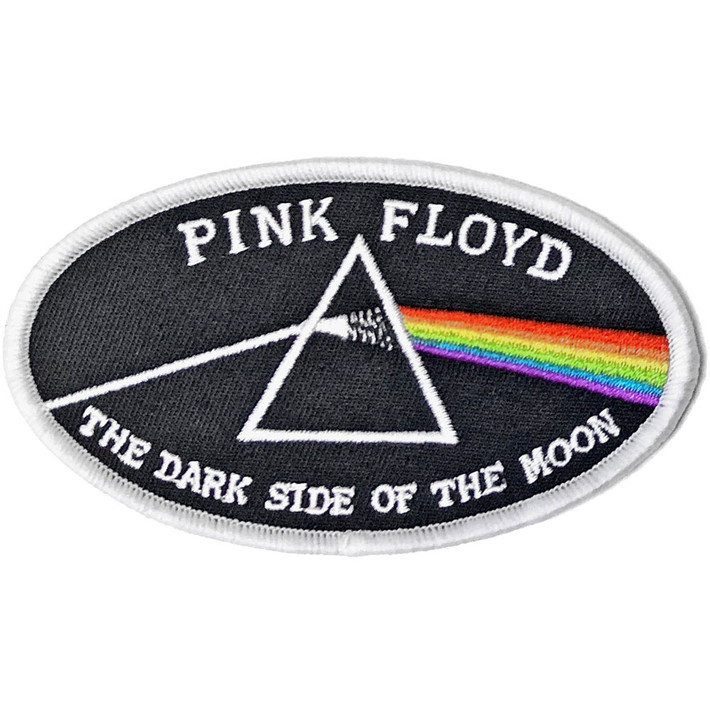 Pink Floyd 'Dark Side of the Moon Oval White Border' (Iron On) Patch