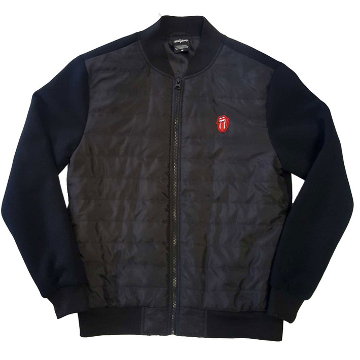 The Rolling Stones 'Classic Tongue' (Black) Quilted Jacket Eyesore Merch